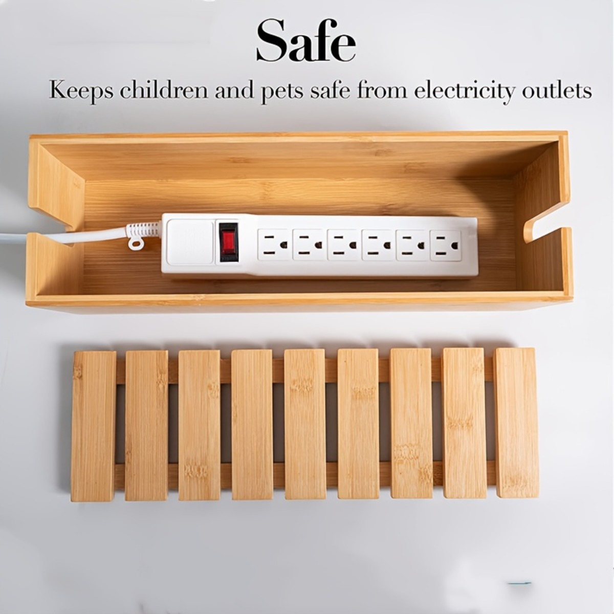 

Large Cable Management Box - Hide Power Strips & Usb Cables, Home And Office Organization, Organizer,