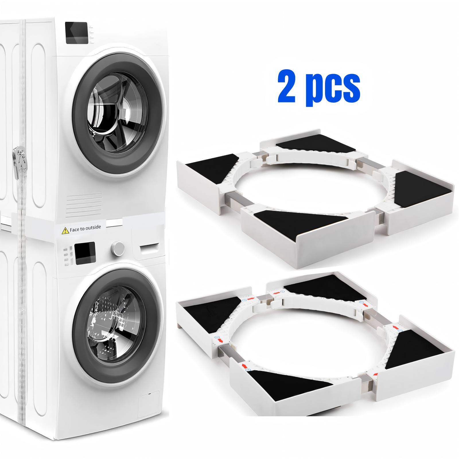 Adjustable Frame For Washing Machines And Dryers, Measuring 46-66cm - With 8 Non-slip Pads And A Complimentary Strap - , High Weight Capacity, And Stability | Universal