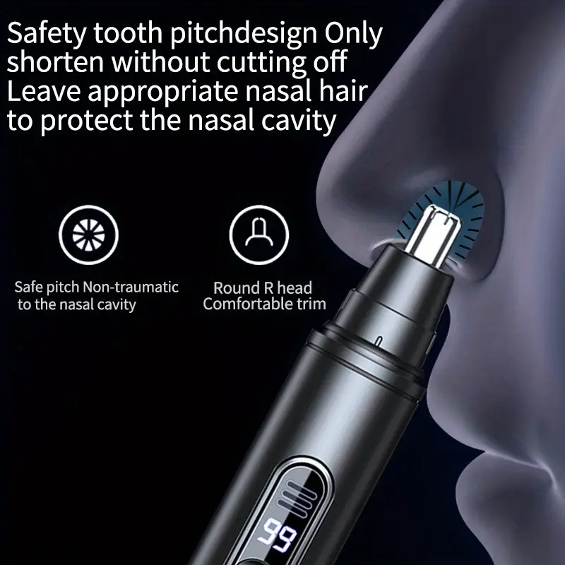 1 a6 usb rechargeable hair trimmer   facial hair removal multifunctional trimmer with   easy to clean noise reducing motor portable travel beauty tool suitable for   men and women Product details 4