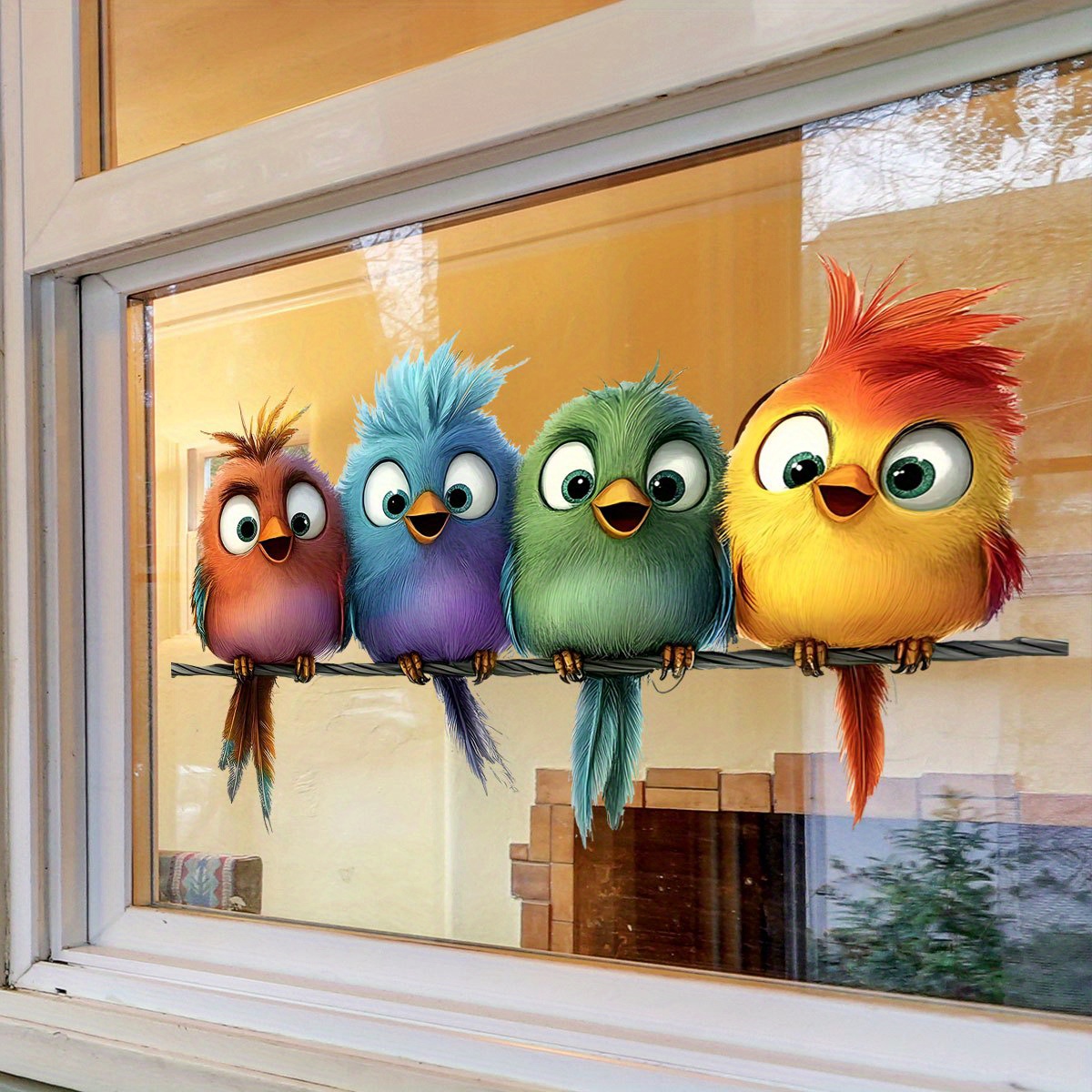 4 Interesting And Smart Window Stickers, Static Stickers, Living Room, Bedroom And Window Display And Decoration Stickers
