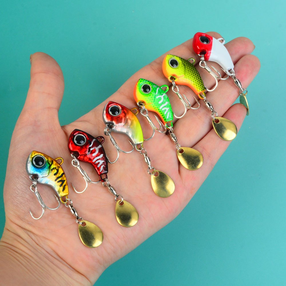 TEMU 6pcs Lure Set, Artificial Bait, Sinking Vib, Lure, Long-cast, For Saltwater And Freshwater Sea Fishing