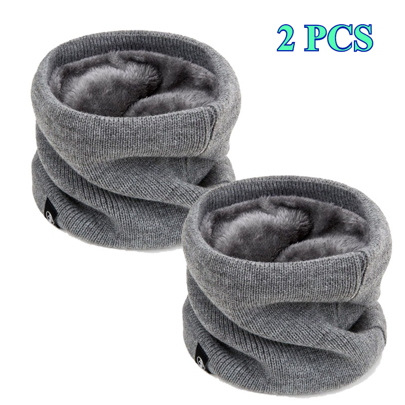 TEMU 2pcs Stretch Winter Neck Warmers Windproof Thermal Neck Gaiters Neck Tubes Outdoor Daily Cold Weather Neck Wraps Gifts For Men Women Best Gifts