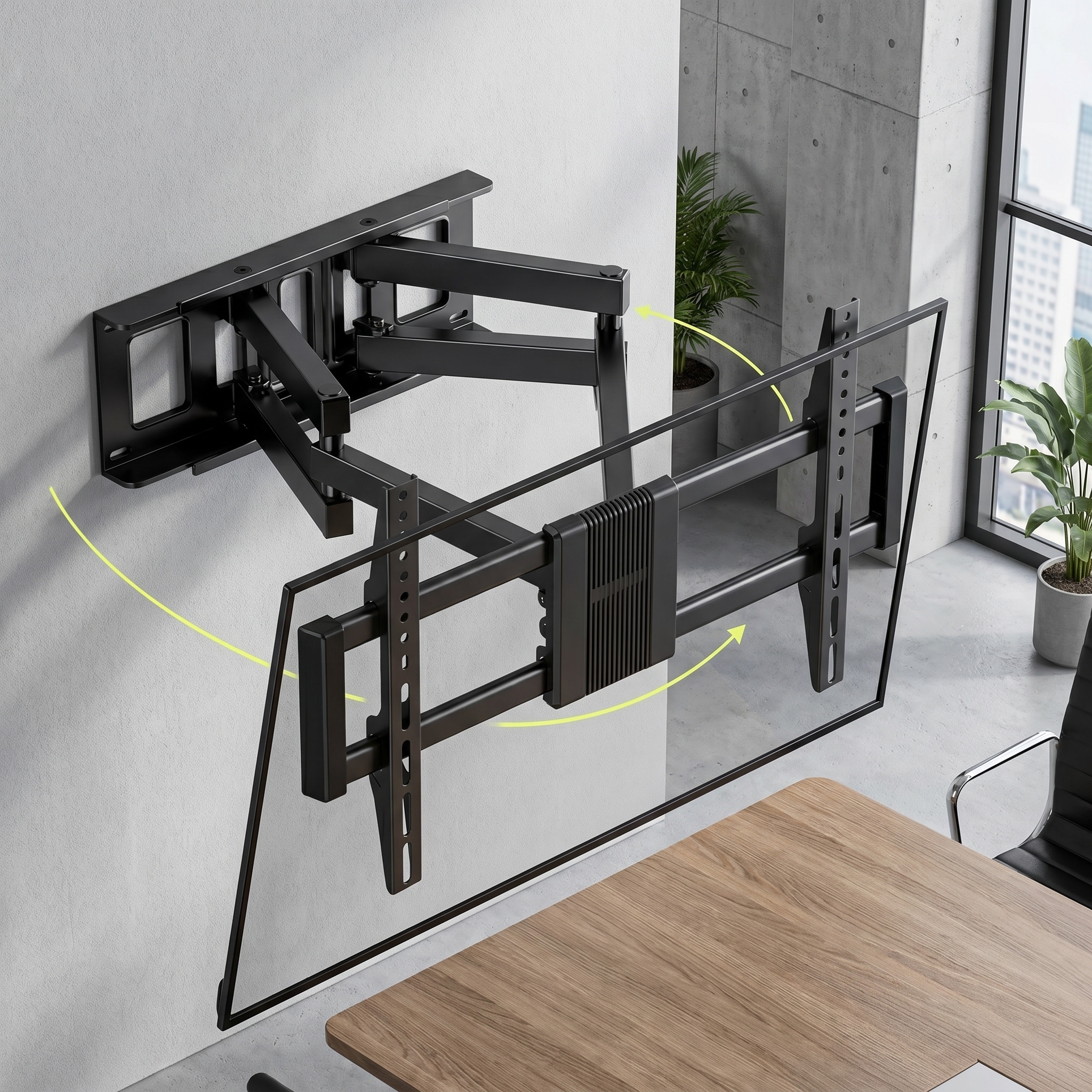 Image of Tv Wall Mount Swivel For 37-80 Inch Tvs, Tiltable Extendable Wall Mount Tv, Tv Mount Max Weight 45kg, Vesa 200x100 To 600x400mm