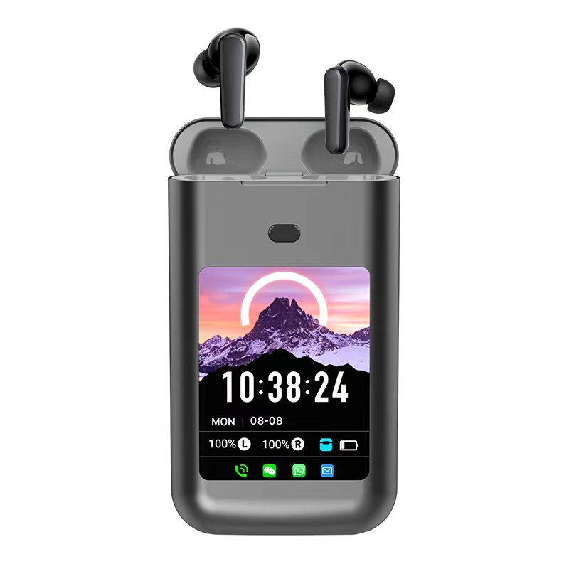 TEMU 3-in-1 Wireless Led Touch-screen Rechargeable Multimedia Earphones Feature Hifi , Multiple Eq Sound , And A Long 5000mah , Making Them Suitable