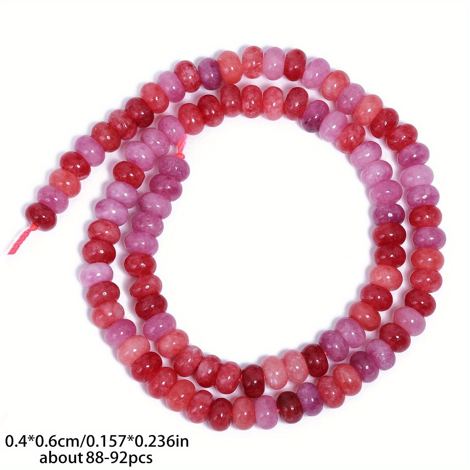 TEMU 4x6mm Gorgeous Natural Stone Flat Chalcedony Abacus Beads, Elegant Loose Beads, Suitable For Bracelets, Necklaces, Earrings Crafts, Jewelry
