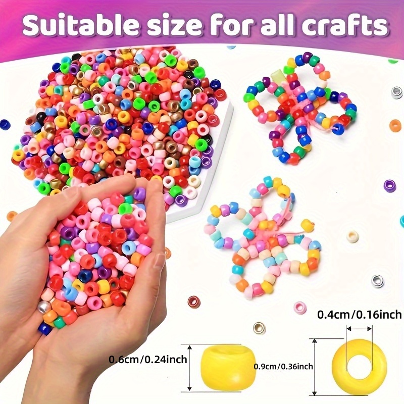 700pcs Multicolored Pony Beads for Jewelry Making