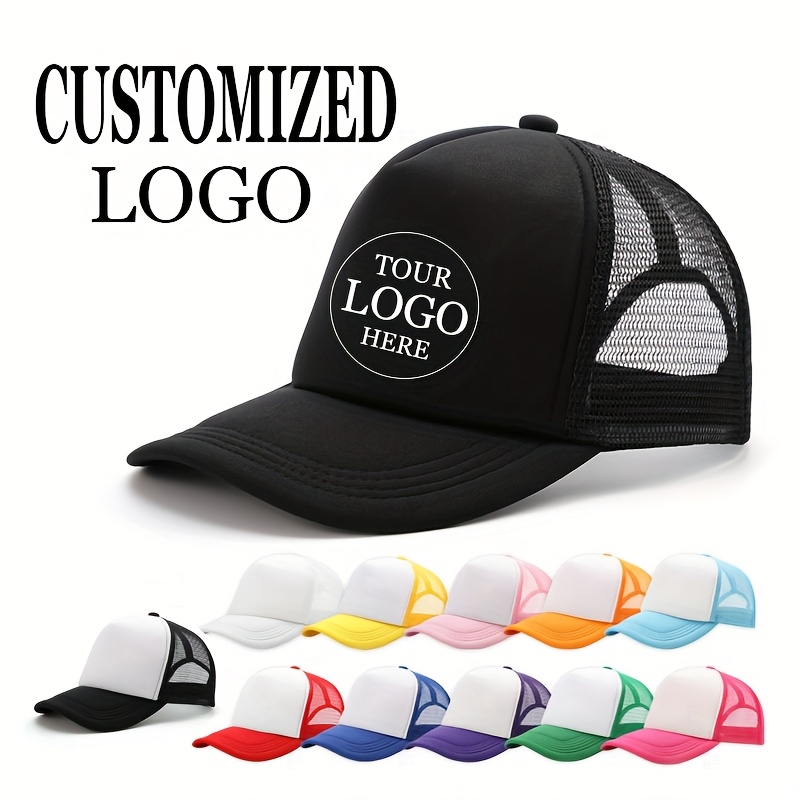 TEMU Lot de 2 Casquettes Personnalisables en Éponge avec Logo, Casquettes de Baseball Réglables pour Hommes et Femmes, Plusieurs Couleurs,