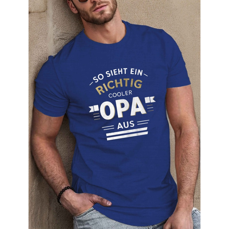 

Opa 'so ' Men's T-shirt - Casual Short Sleeve, Breathable Polyester, Summer Tee With