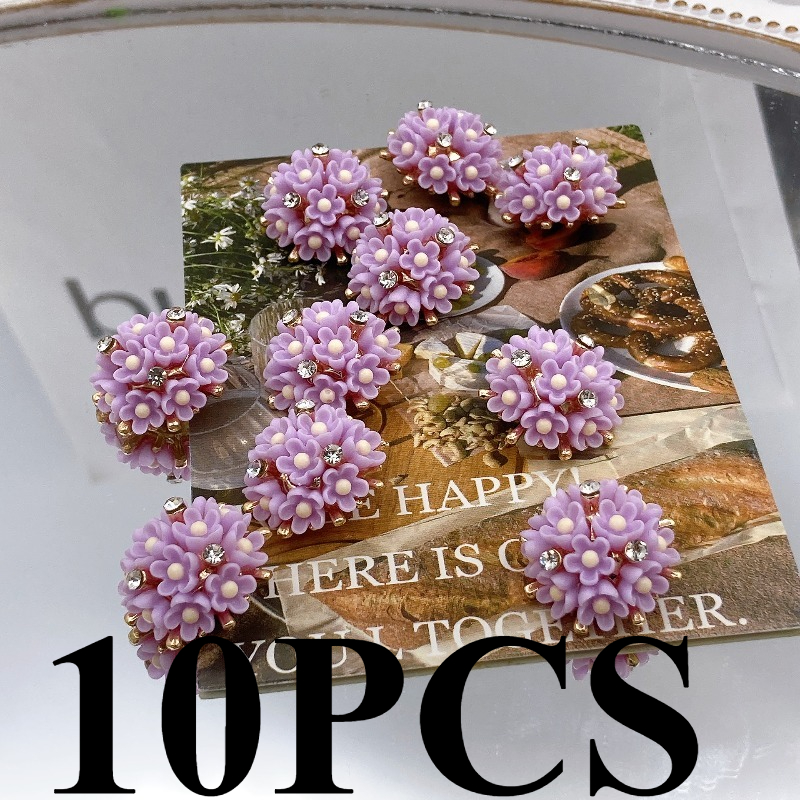 TEMU 10 pièces Boutons Brique Irréguliers 2cm/0,79 pouce, Boutons de Robe Qipao Perles Faits Main Magnifiques et Attrayants, Matériaux de Création
