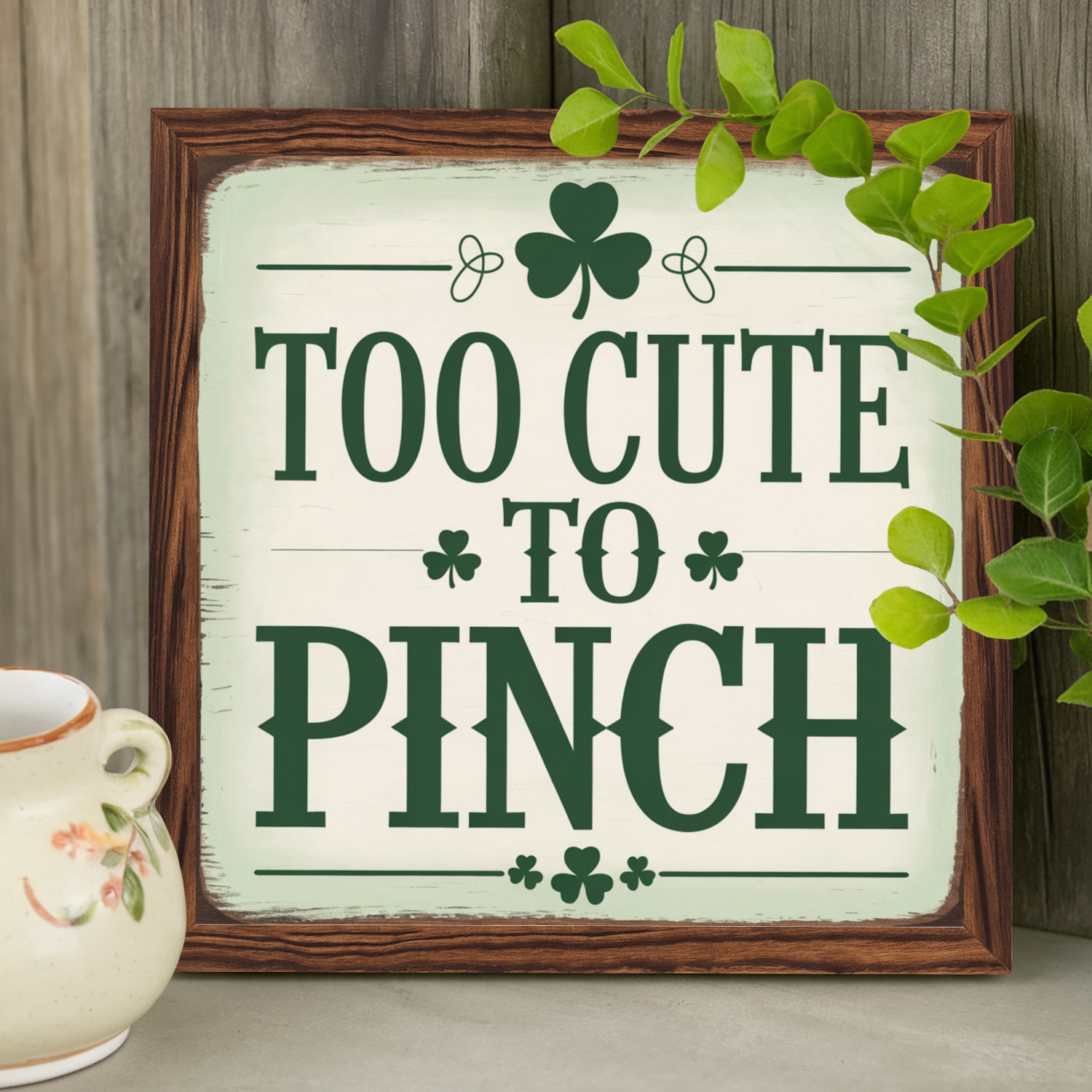 

To Pinch" 8x8 Inch Wooden Sign - Perfect 's Day Decor & Gift, Vintage Style Wall Art For Home, Wood , Desktop Decoration, Inspirational Art,