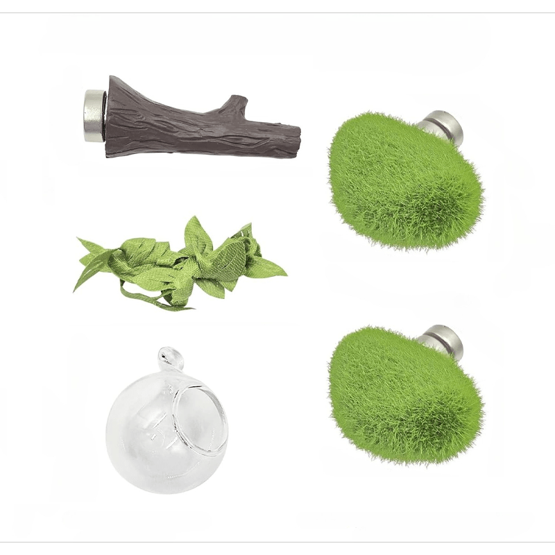 Image of 5pcs Jumping Enclosure Accessory Set, Includes 1 Transparent Ball Hideout With And Artificial Branch, Platforms, Small Cage Hanging Decor For Pet , Jumping Enclosure Decoration, Suitable For Jumping