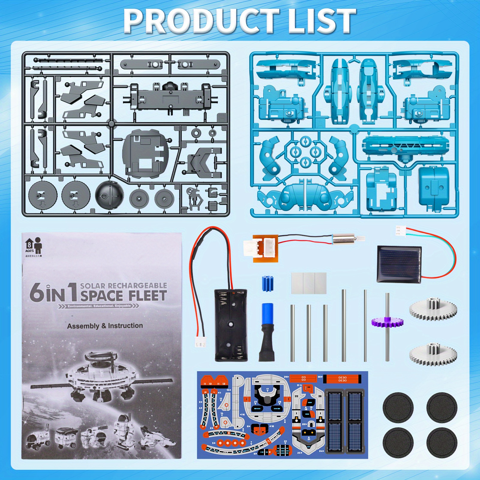 120pcs STEM Building Robots Toy for Kids Ages 8-12, Science Kits, Solar Space Toys Gifts for 8 9 10 11 12 Year Old Teen Boys Girls