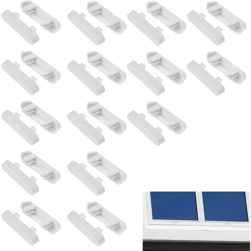 30pcs Of White Plastic Window Sill Cover Drainage Hole Decorative Caps, Replacement Drainage Caps For Window Drainage Holes, Glossy White Drainage Covers For Upvc Window Ventilation