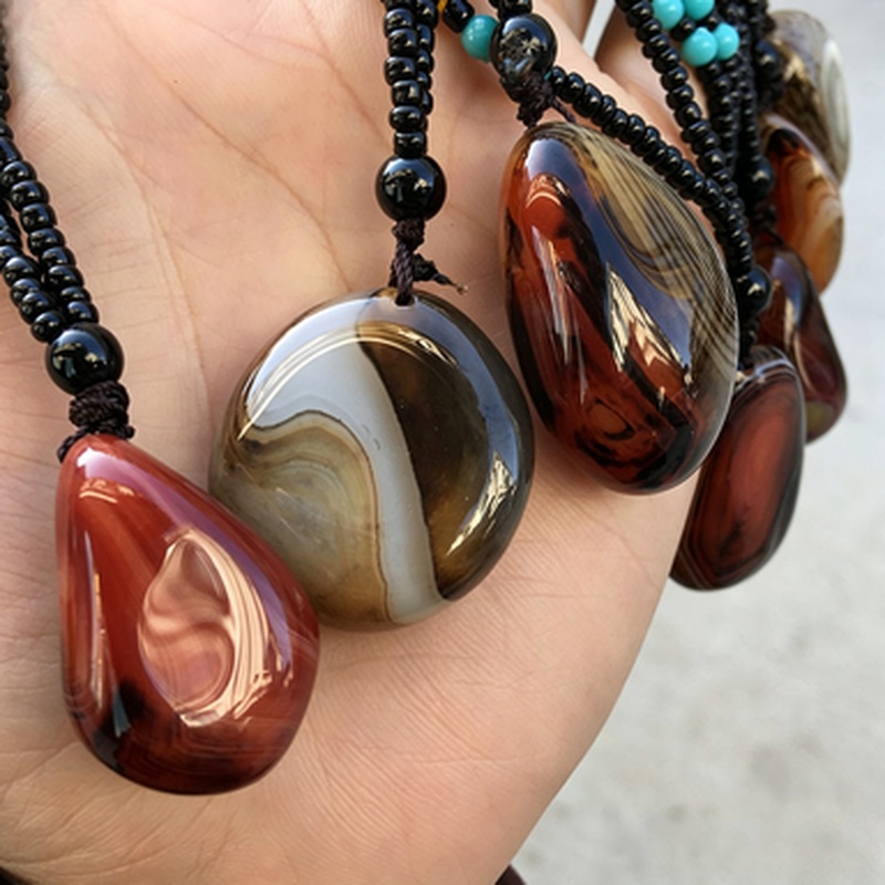 Natural Agate Pendant for DIY Jewelry Making