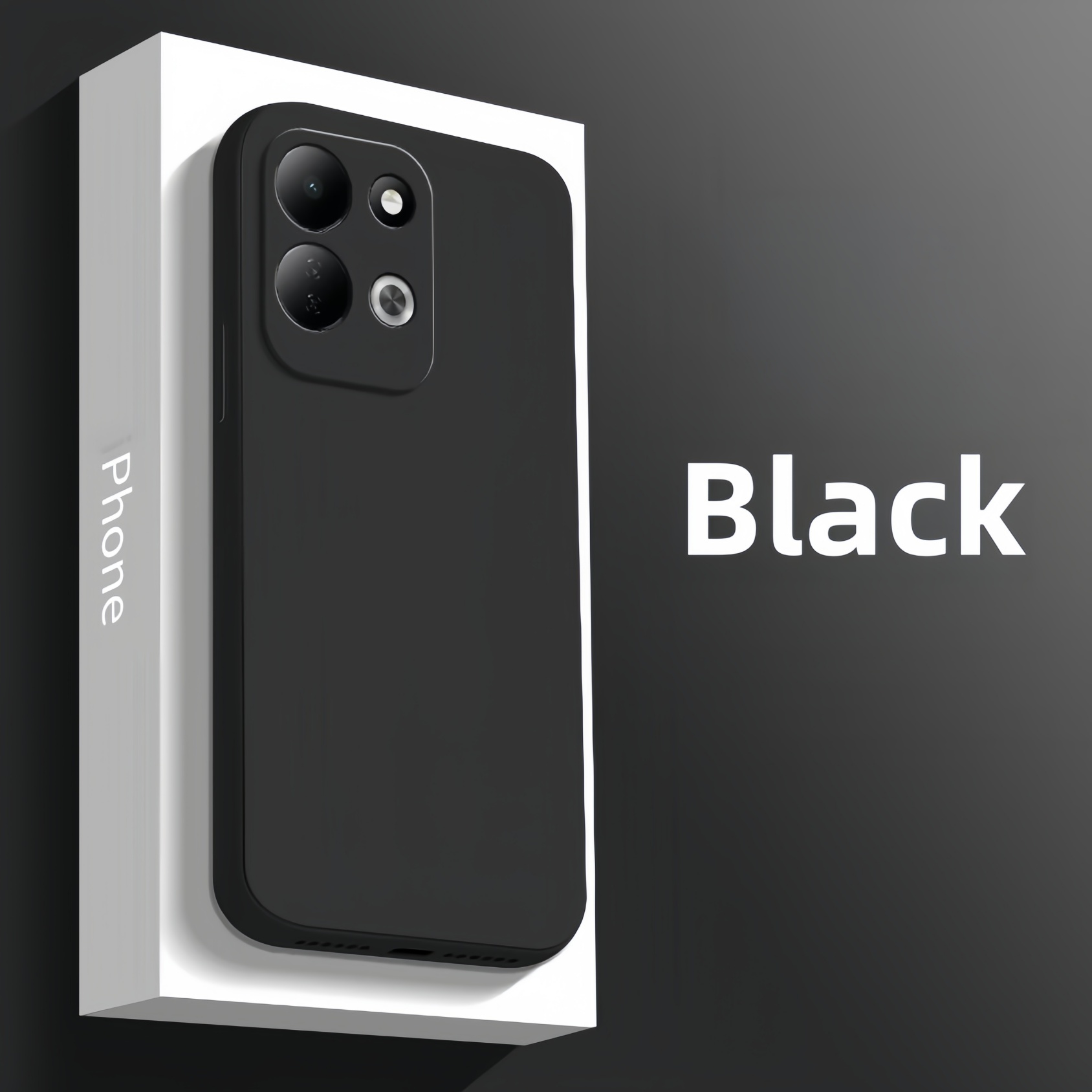 TEMU Phone Case: Fashion Solid Color Shockproof Protective Phone Case For Redmi 17, With No Fingerprint, Fine Smooth, Soft Anti-scratch Microfiber