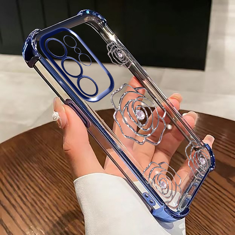 TEMU Phone Case: Electroplated 4-corner Shockproof Phone Case Suitable For Galaxy S26 S26  S26edge S26ultra S25 S25  S25edge S25fe S25ultra S24 S24 