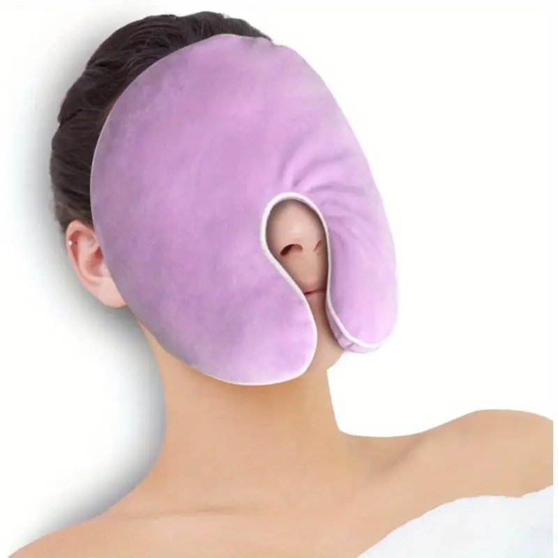 microwavable heating pad sinus mask - microwaveable warm compress for sinus pressure, migraines, tension , facial & eye - soft fabric with heat distribution, comfortable eye cutouts, ideal for cold weather - purple & options, hand wash only, ideal for home, office, travel - migraine & allergy sufferers, home, , durable construction, heat, portable design, healthconscious , portable heater, for Product details 1