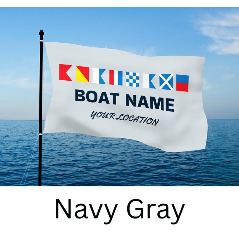 Two-Dimensional Flat Flag Designed for Boats, Custom Gift