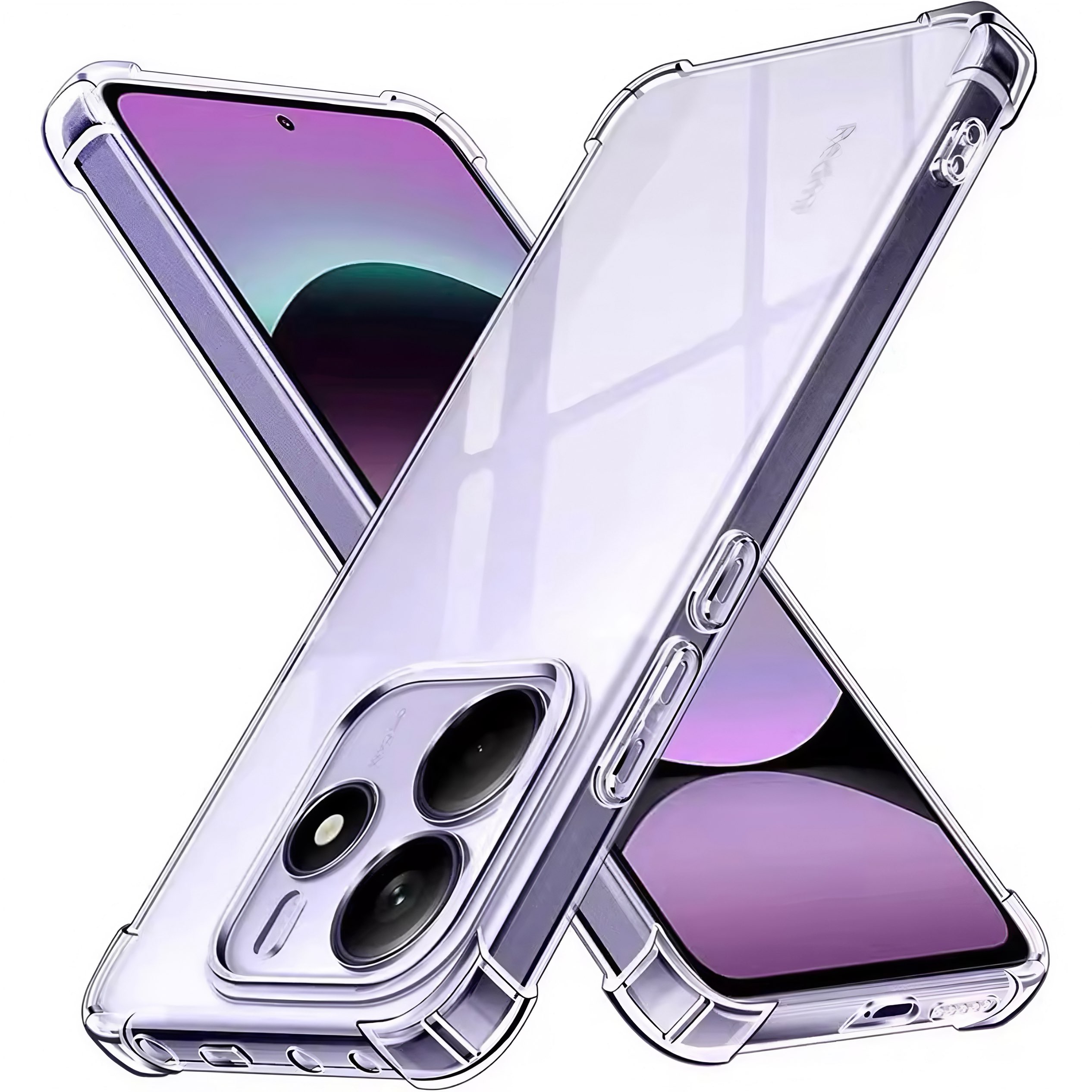 TEMU Phone Case - For Redmi Note 14 5g Note 14 4g Note 14s Note 14 Se, Shockproof Anti-yellowing Tpe Phone Case - Clear, Shock-absorbent Soft Cover,