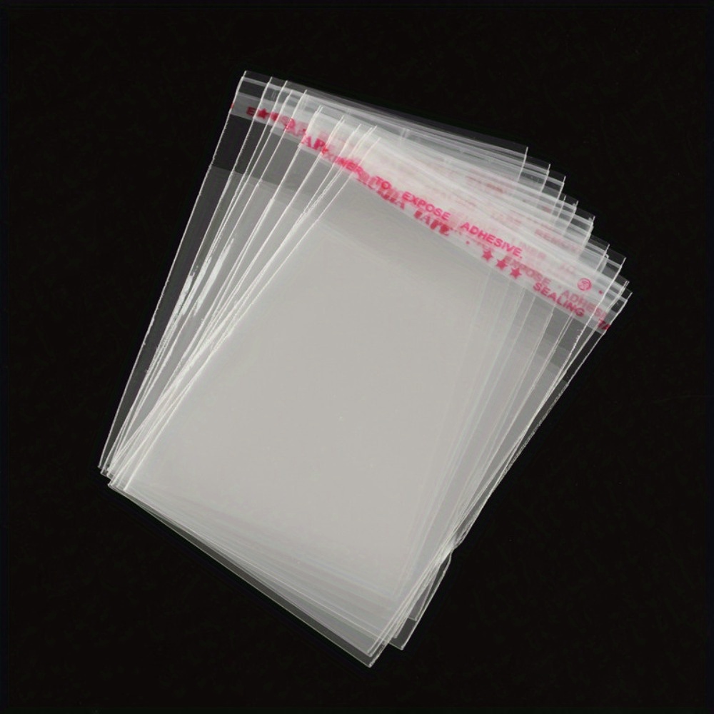 TEMU 1000pcs (1000pcs) Superdant Self-adhesive Clear Opp Cellophane Bags With Sealing - Small Jewelry Storage Packaging, 8x6cm (3.15"x2.36") For