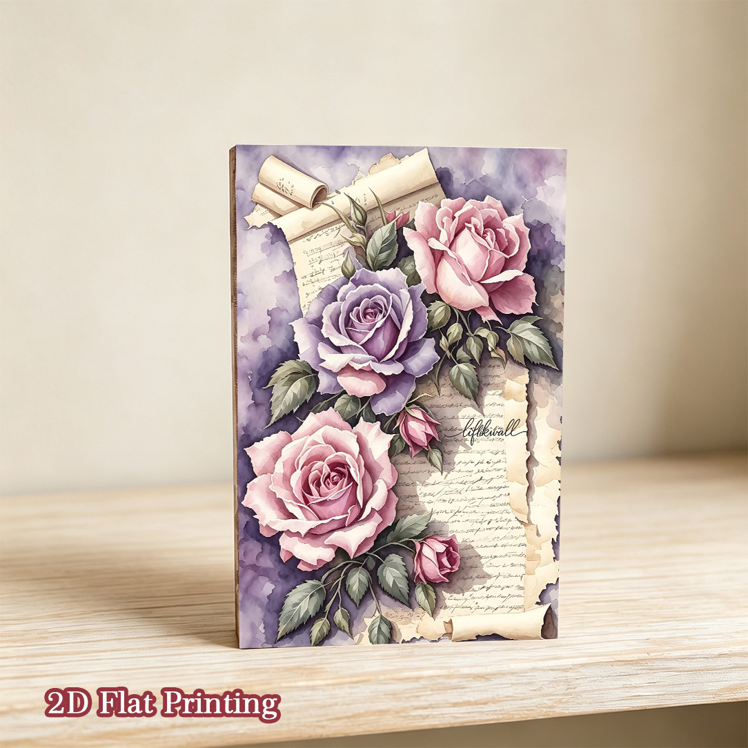 TEMU 1pc 2d A5 Retro Rose Cover Diary, 96 Pages, Unique And Non Repeating Inner Page , Retro Floral Decoration Diary, Portable Writing Notebook,