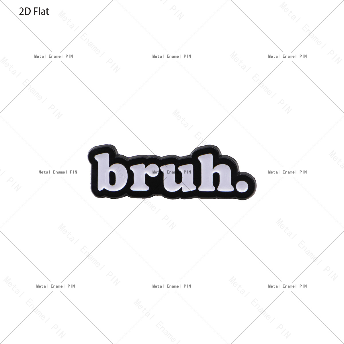 TEMU 2d Flat, 2d Flat 1pc Bruh Word Enamel Pin Trendy Slang Text Metal Lapel Brooch Hat Backpack Badge Teen Meme Cool Jewelry Gift, 2d Flat,christmas