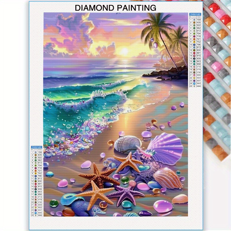TEMU 5d Full Diamond Diamond Painting Kit With Full Tools, 30*40cm/ 11.8*15.8in, Landscape Pattern, Oil Painting Canvas, Bedroom Living Room