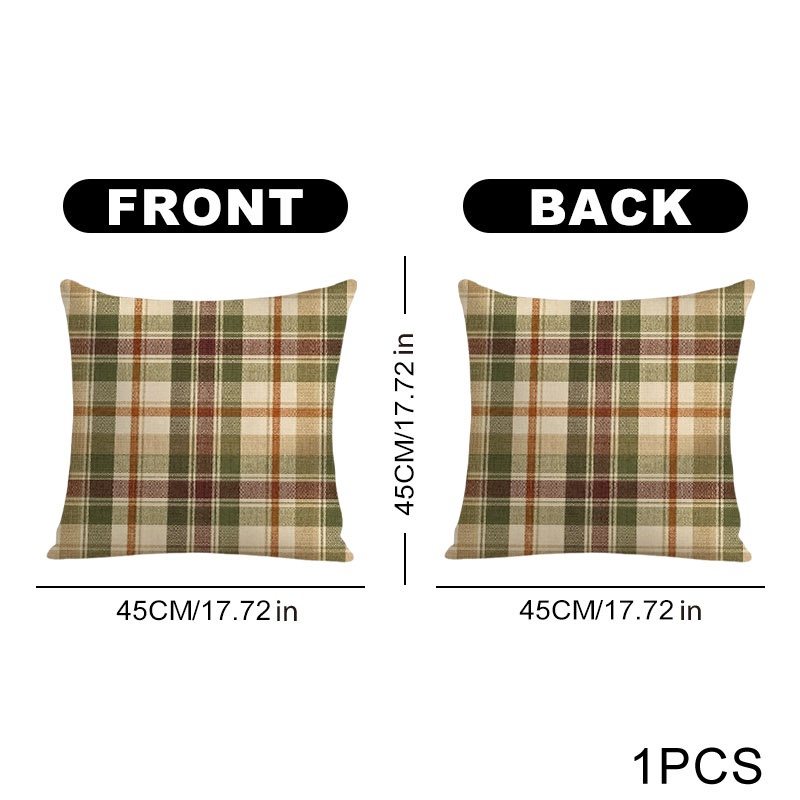 TEMU de cojín 2D de cara, a cuadros tartán y , múltiples especificaciones disponibles, decoración clásica y eterna para sofá, sillón, dormitorio y