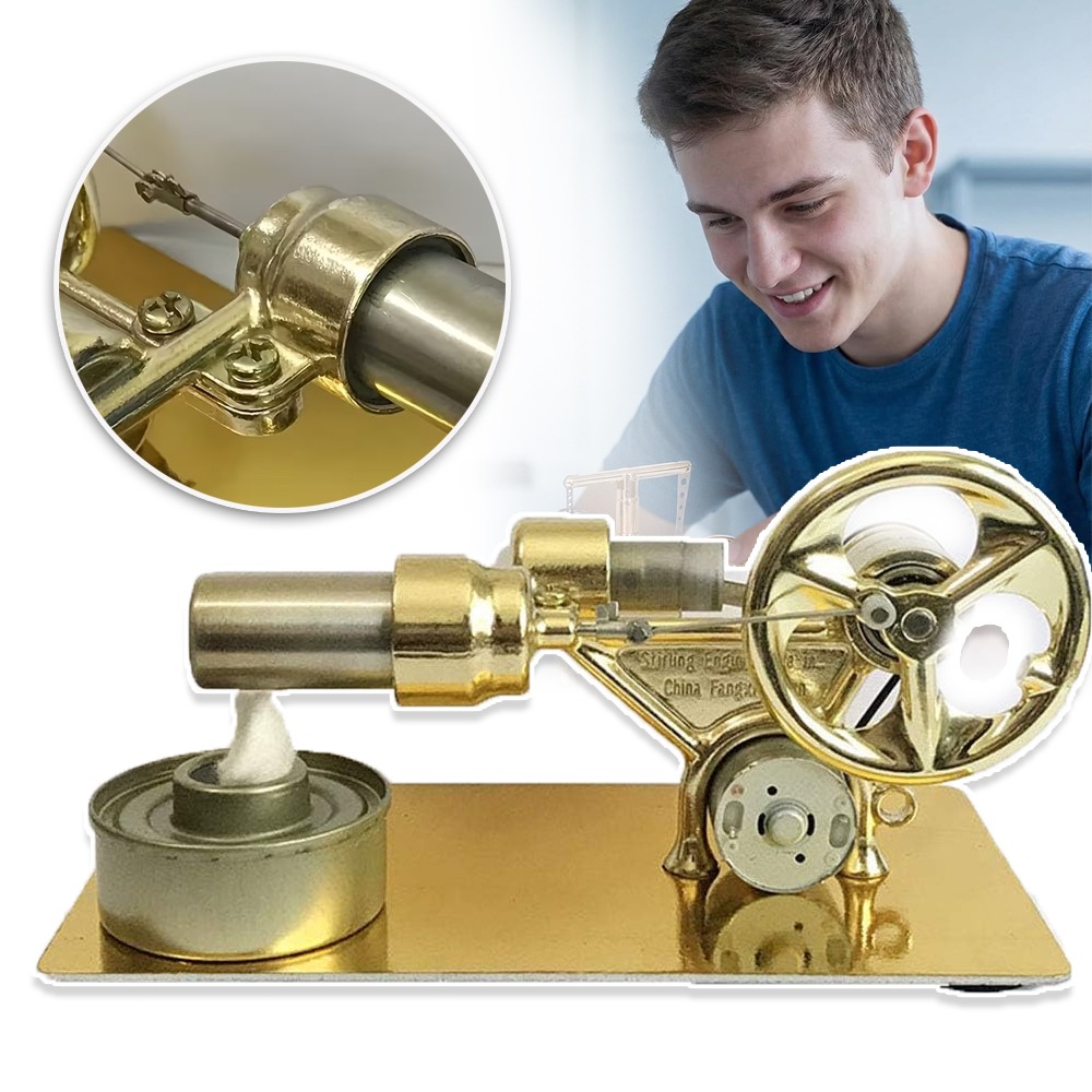 Stirling Steam Engine Model Ornament, Production, External Combustion Steam Engine Model