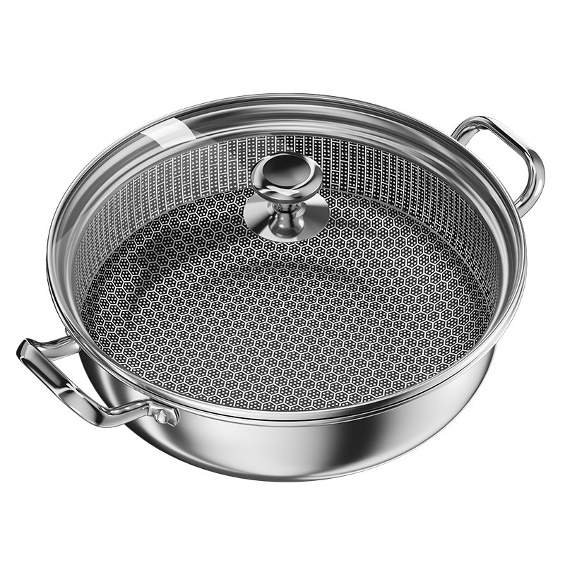 1pc stainless steel double boiler with cover non stick beehive     wear resistant with universal   for induction and gas stove details 3