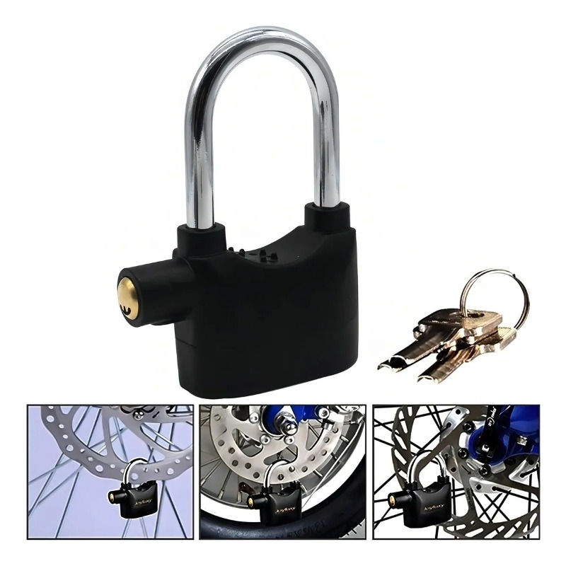 Temu – TEMU Anti-theft Alarm Padlock, Tamper-proof Design, Suitable For Garden Gates, Bicycles And Motorbikes