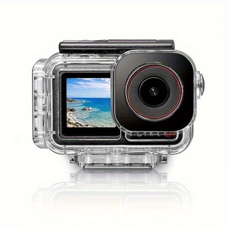 5pro 4 3 protective case high quality shockproof clear transparent hard shell with mounting holes screws for action camera accessories     secure screw mount details 3