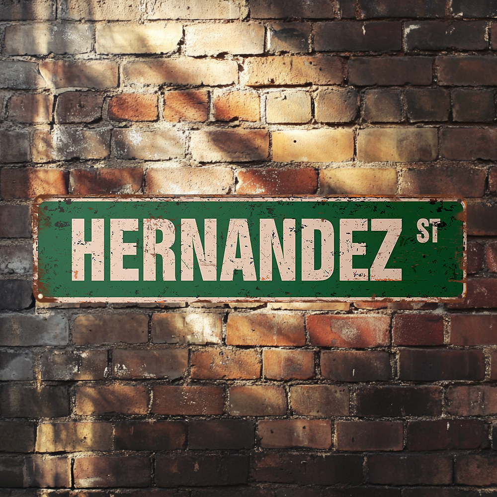 

1pc, Aluminum License Plate, "hernandez", (16x4inch/ 40cm * 10cm), Vintage Metal Tin Sign, Decor For Toilet, Restaurant, Kitchen, Bar, Wall Art Decor, Shop Tinsel Decor