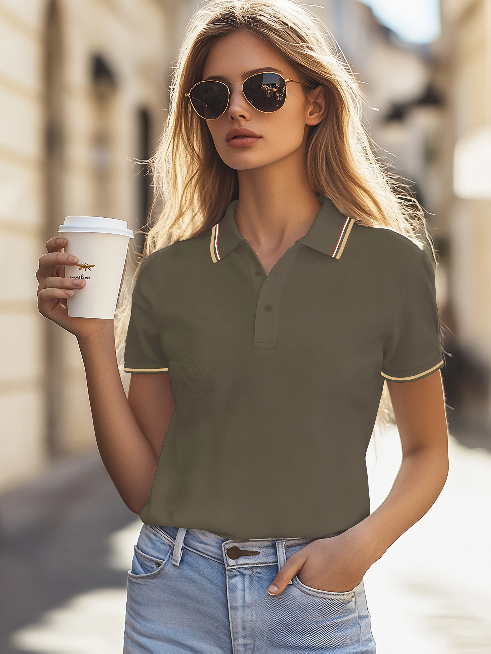 women's elegant fit shirt olive green pink white Temu Germany