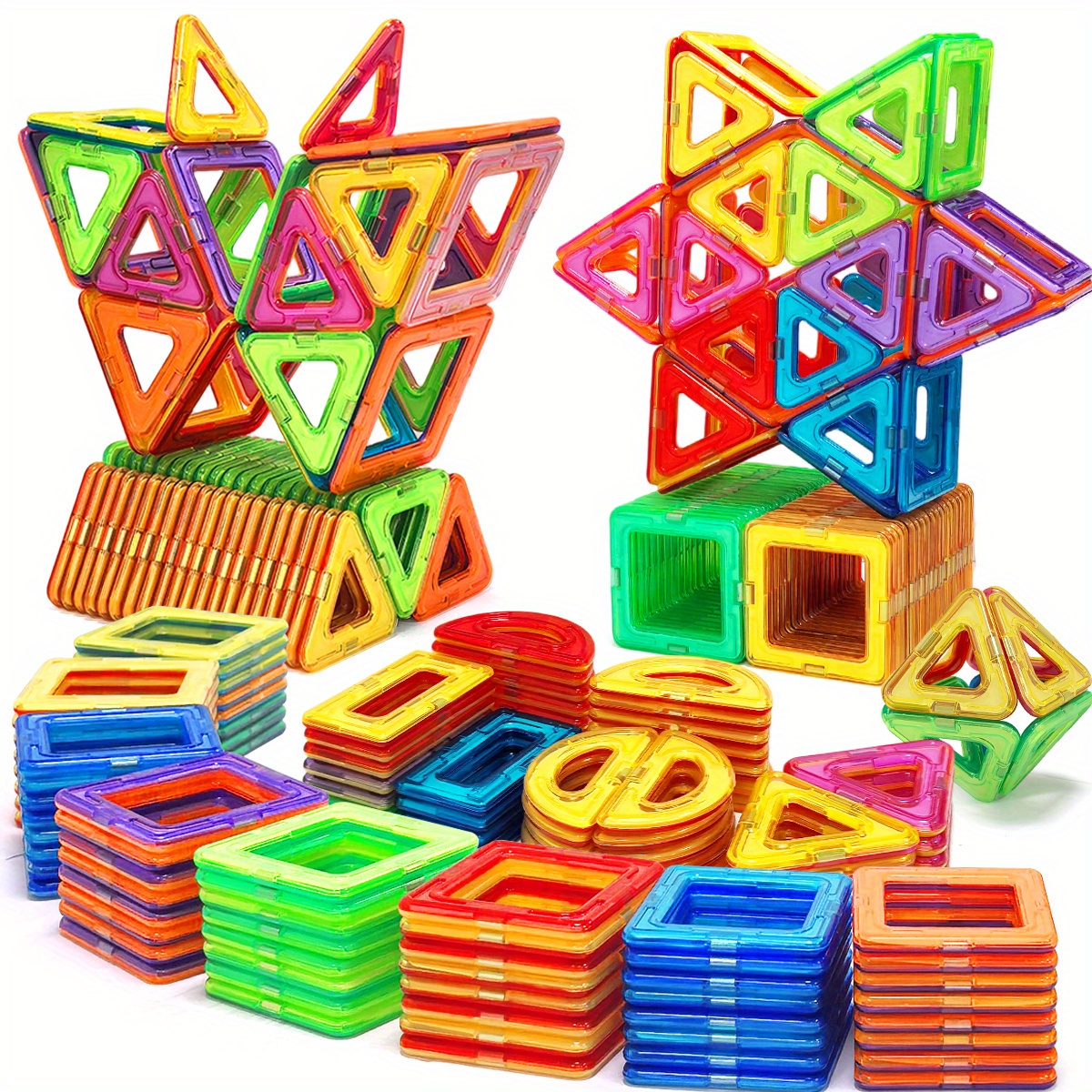 40/80/100 stück - magnetische bausteine set für jungen und mädchen, stem bildungsbaukasten, fördert die praktische fähigkeit, kreatives lernpuzzle geschenk, abs material, zufällige farbe