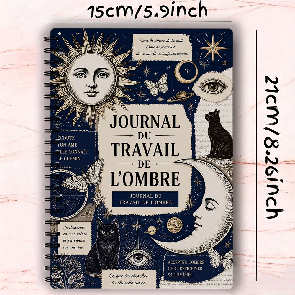 TEMU Journal de Travail d'Ombre Exploration d'Ombre Équilibre Émotionnel Profonde Réflexion Croissance Personnelle et Carnet de -