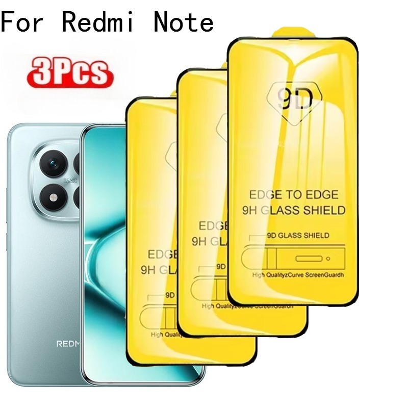 TEMU Set Of 3 9d High Definition Tempered Glass Screen Protectors For Xiaomi Redmi Note 14 15 Pro Plus 13 12 11 Pro Plus 10 Pro Max