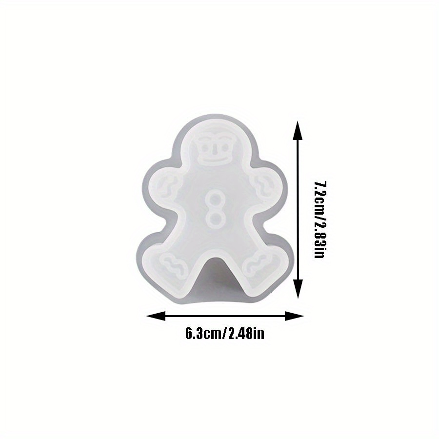 TEMU [resin Mold] Christmas Candle Mold - Gingerbread For Man Silicone Mold - Making Christmas Candles Gift Box, Christmas Decorative Candles,