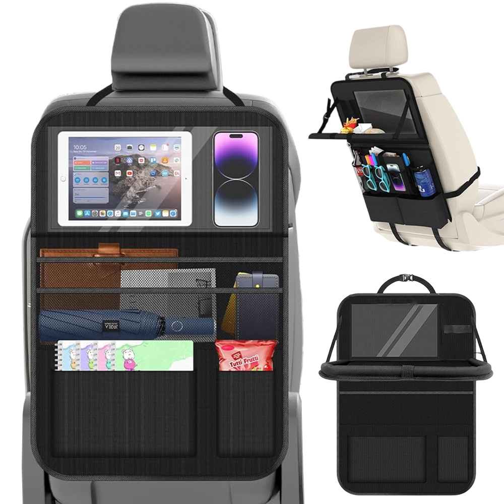 Car Seat Organizer, 9 Storage Bags In Different Sizes And 1 Folding Table, Suitable For Most Cars And Suvs