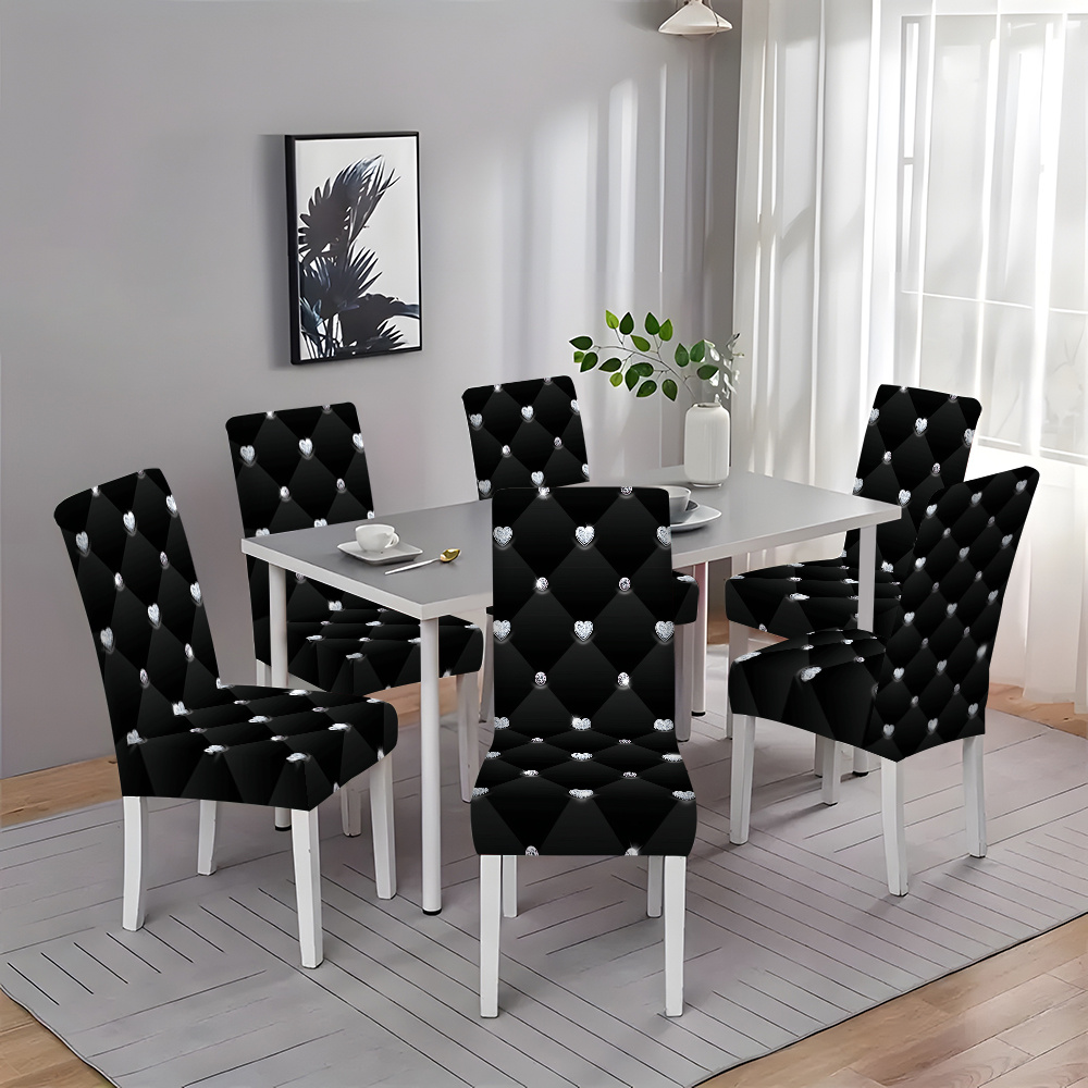 

Open -2/4/6pcs Floral/geometric Animal And Other Patterns New Printed Chair Covers Hotel Home One-piece Chair Covers For All Home Dining Table Living Room Kitchen Decorative Chair Covers