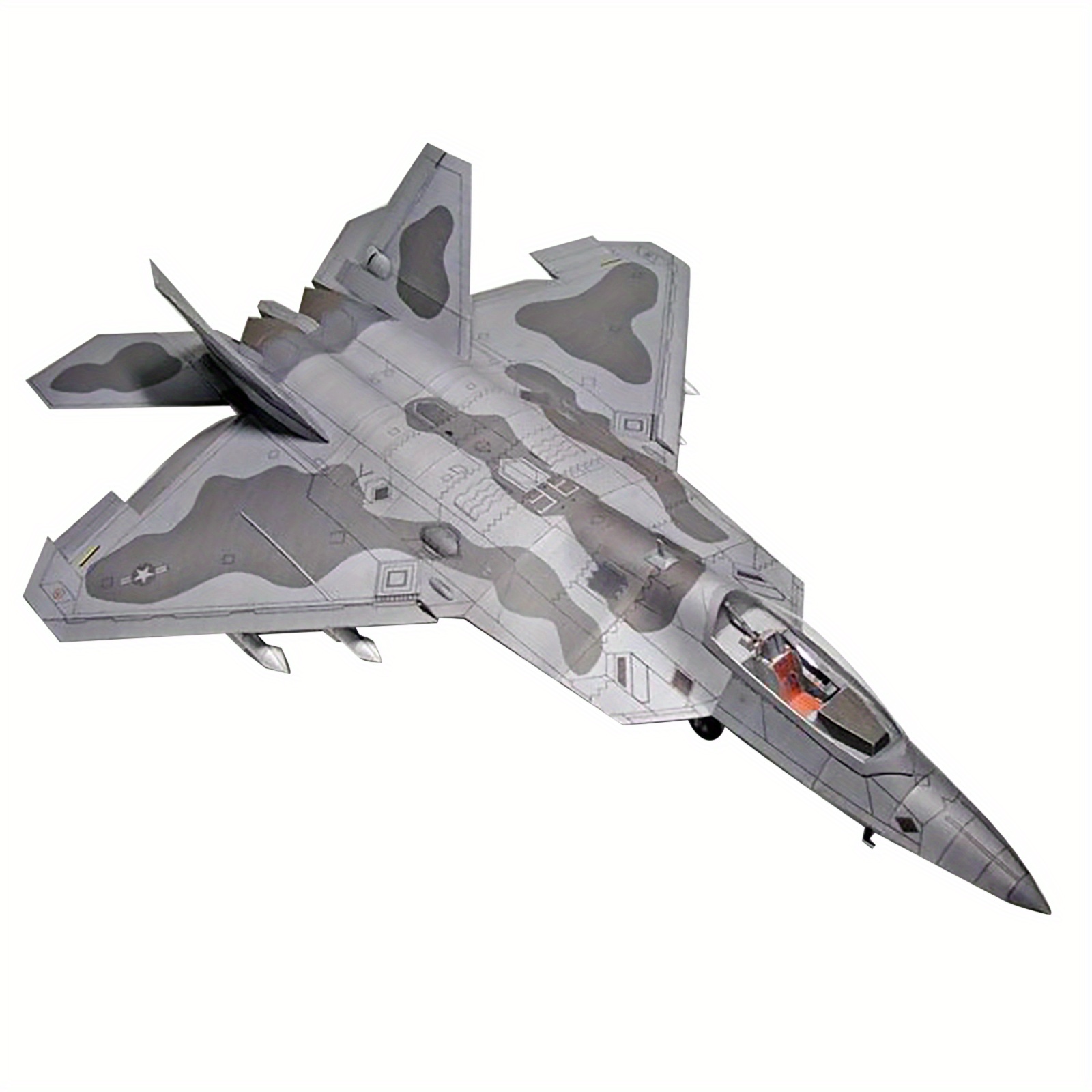 F22 Fighter Paper Model Military Puzzle Kit Paper Plane Model Unassembled