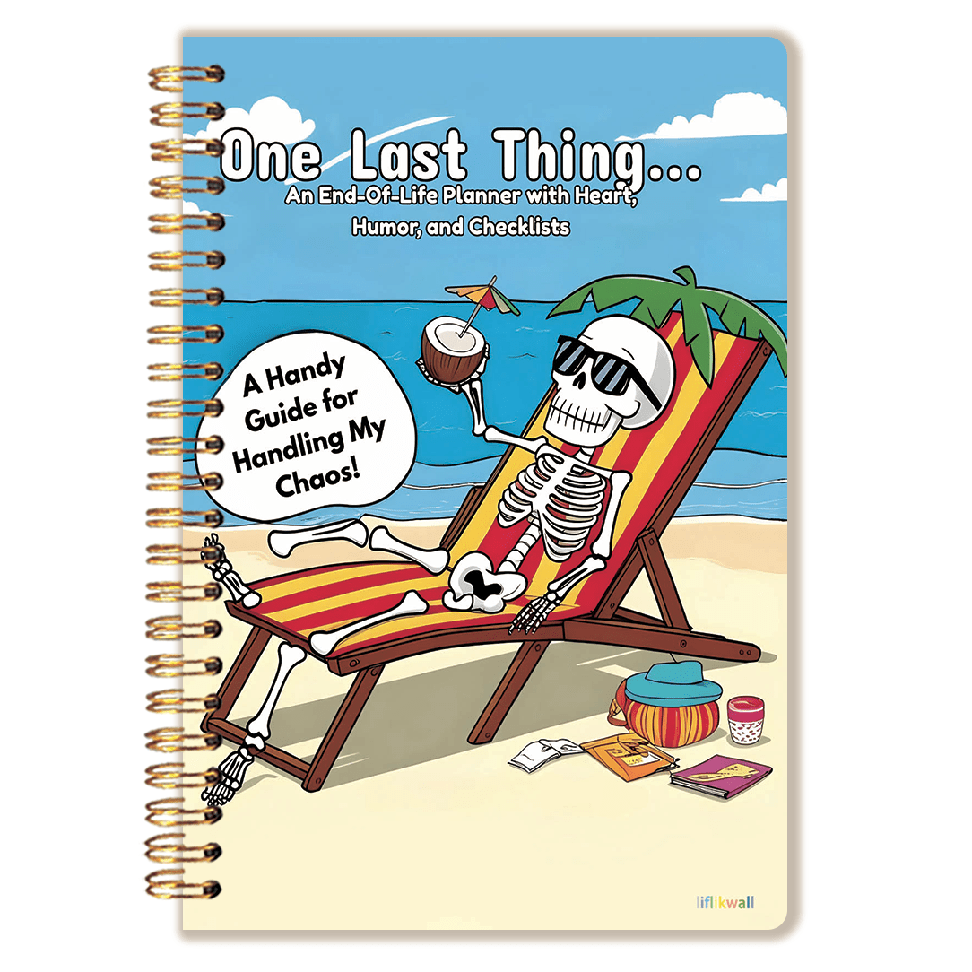 TEMU 1pc Liflikwall My End Of Life Planner - Spiral Bound A5 & Testament Organizer With Checklist For Funeral Plans, Asset Inventory, Wishes - For &