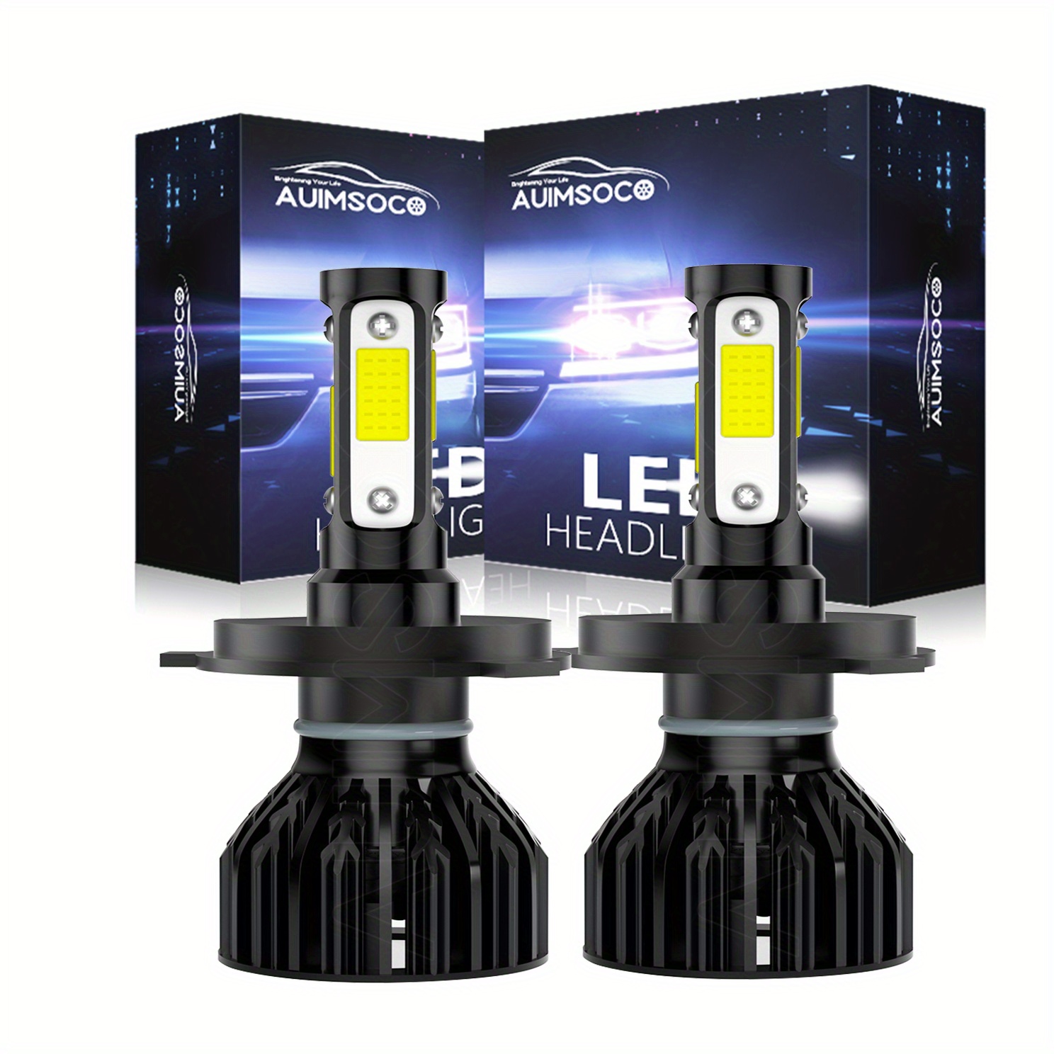 

H4 9003 Led Headlight Light Bulbs Beam High Power Lamps 6000k White , Without Battery