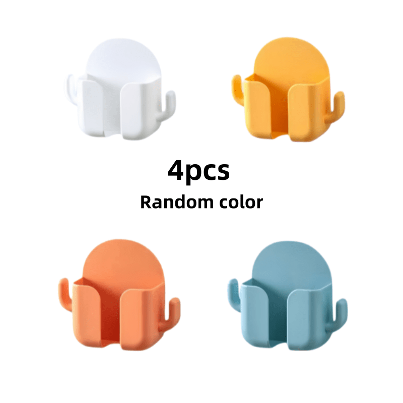 TEMU 4pcs Wall-mounted Storage Boxes. Random Colors. To Drill Holes And Won't Damage The Wall. Headboard Storage Rack For Mobile Phones.