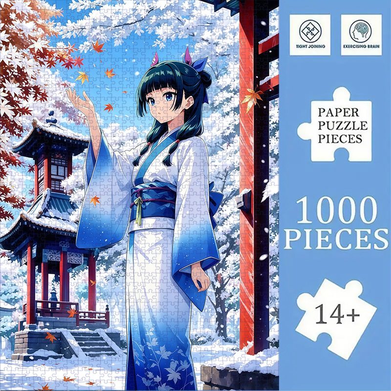 TEMU 1000pcs Jigsaw Puzzle Suitable For Adults & Families - With Vibrant Colors, Level Brain, Portable Artwork Gift For Adults, Suitable For And