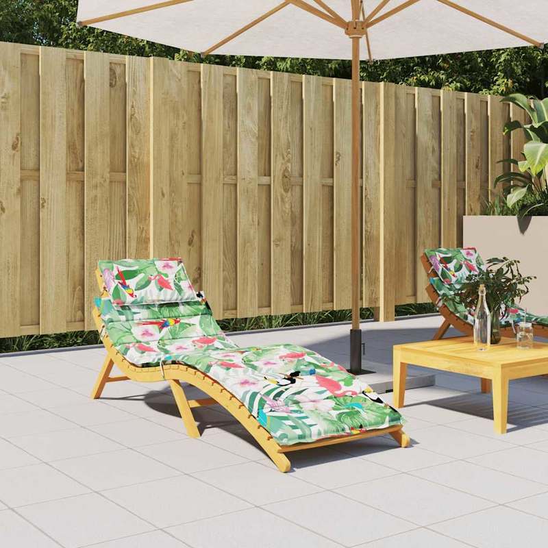 Sun Lounger Cushion, Multicoloured Oxford Fabric