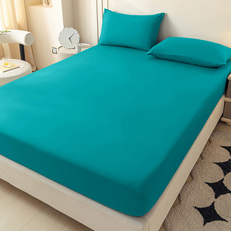 Single Fitted Sheet, Comfortable And Breathable. Deep Pockets For 360° . In Colors And Sizes. Solid-color Mattress Cover, Fits Mattresses 15-30cm Thick, Machine Washable.