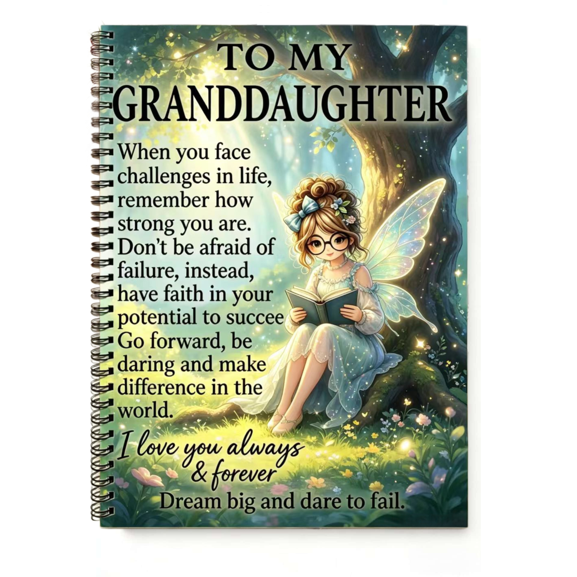TEMU And Granddaughter Inspirational Diary - A Powerful Gift For Grandparents, With "to My Granddaughter" Messages, And Success Letters, Warm