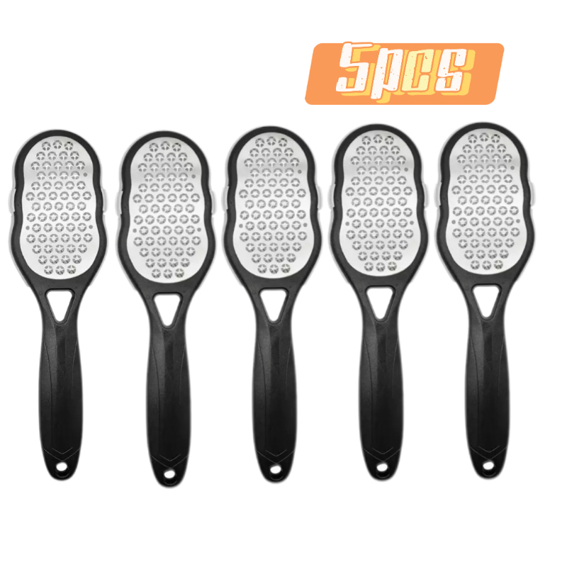 TEMU 5pcs Lime à Pied Professionnelle en Acier Inoxydable - Anti-Éclaboussures, Poignée Durable et Antirouille, Outil pour SPA à Domicile, Thérapie