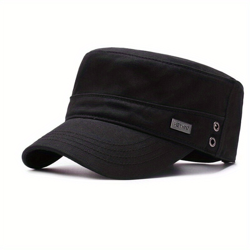 TEMU Adjustable Men's Military-style Baseball , Casual Fashion Hat With 6.5cm